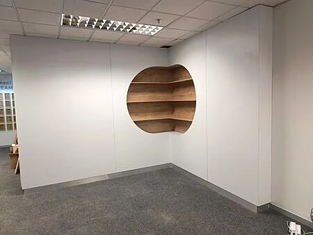 Feature back wall with branding, Reach for a Dream office, Rosebank