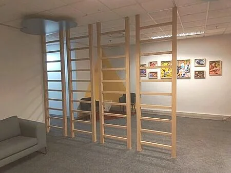 Commercial corridor with oak dividers, Rosebank Johannesburg